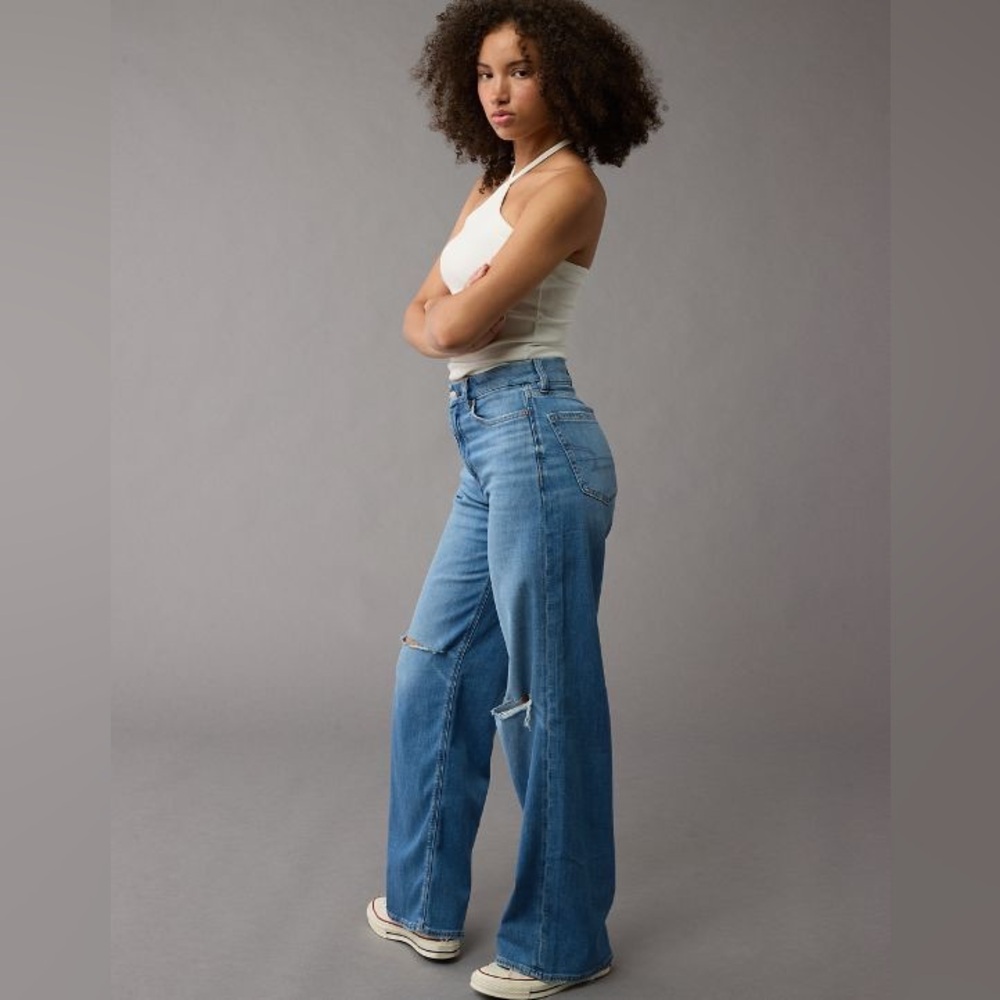 American Eagle | Curvy High Rise Wide Leg Jeans